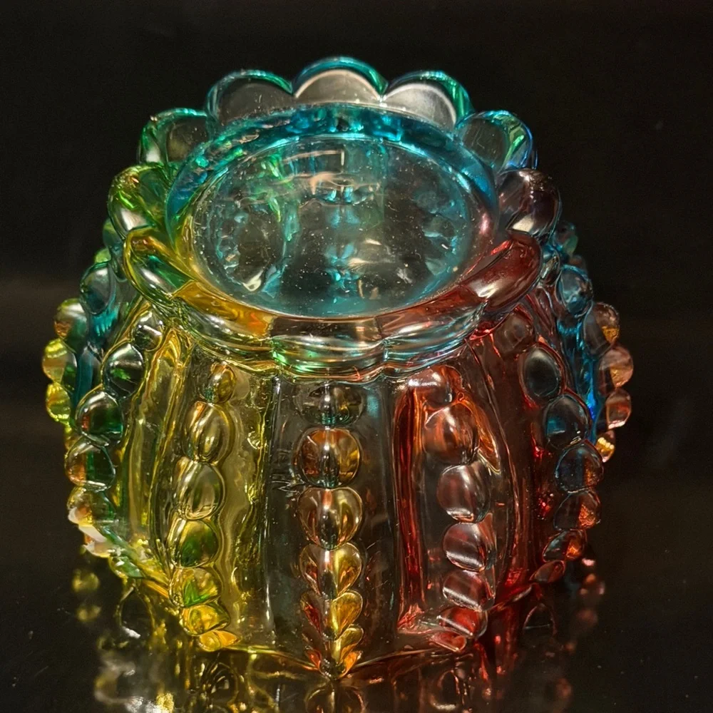 Vintage Carnival Hobnail glass Candy Dish trinket jar - Picture 7 of 16